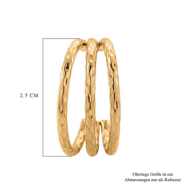 Reiner Edelstahl IP-Gelbbeschichtung Ohrringe 7,50g image number 5