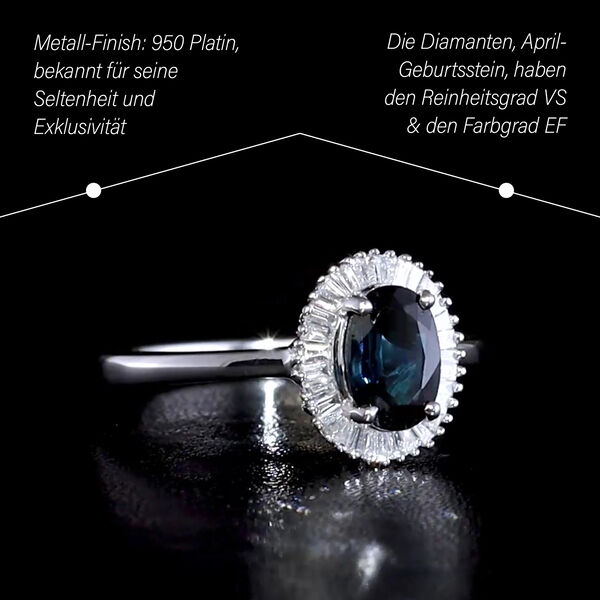 RHAPSODY AAAA Monte Belo Indigolith und VS-EF Diamant Ring - 1,11 ct. image number 3