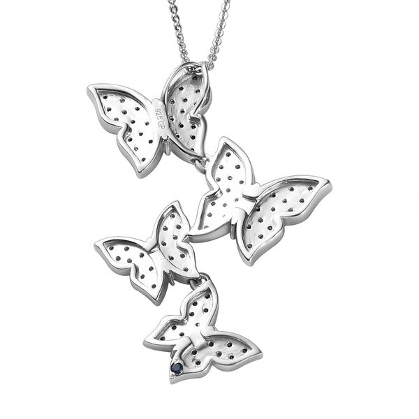 GP Italian Garden Kollektion - Mehrfarbiger Diamant und Kanchanburi blauer Saphir-Anh&auml;nger mit 50cm Kette - 0,50 ct. image number 6