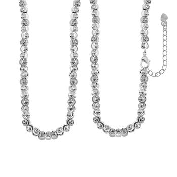 Halskette in Silberton, 45+5cm