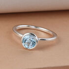 Himmelblauer Topas Solitär Ring 925 Silber (Größe 16.00) ca. 0,99 ct image number 1