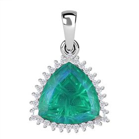 Pfau Triplett Quarz und Zirkon Anhänger -10,95 ct.