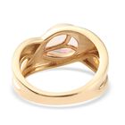 Natürlicher Äthiopischer Opal Solitär Ring 925 Silber 585 Vergoldet image number 5