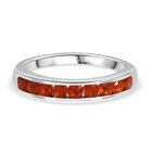 D'joy AAA Blaze Feueropal Ring 925 Silber platiniert (Größe 17.00) ca. 0.44 ct