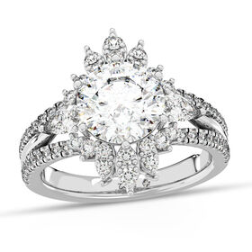 CLARTE Eternal - Moissanit Ring, 925 Silber rhodiniert (Größe 20.50) ca. 3.51 ct