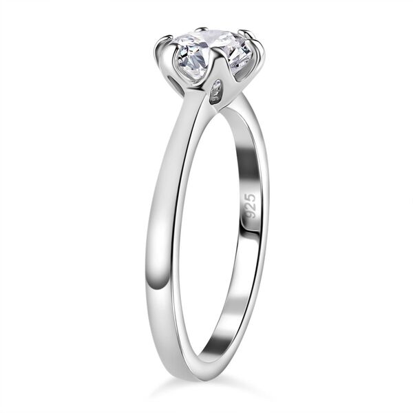 Moissanit Ring, 925 Silber platiniert, ca. 0,93 ct image number 7