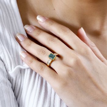 Kagem sambischer Smaragd und Moissanit-Ring - 2,05 ct.