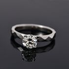 Moissanit Ring, 925 Silber platiniert - 0,90 ct. image number 1