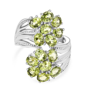 Peridot Ring Edelstahl (Gr&ouml;&szlig;e 17.00) ca. 5,68 ct