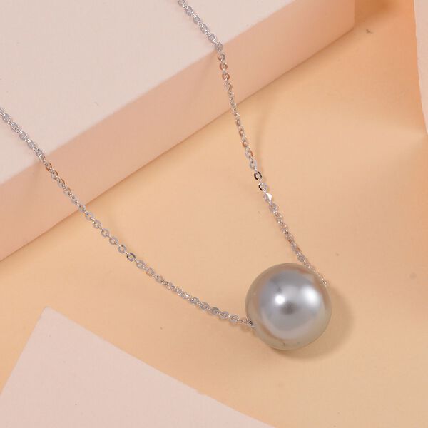 Graue Muschelkernperle 43cm Halskette - 6 ct. image number 2