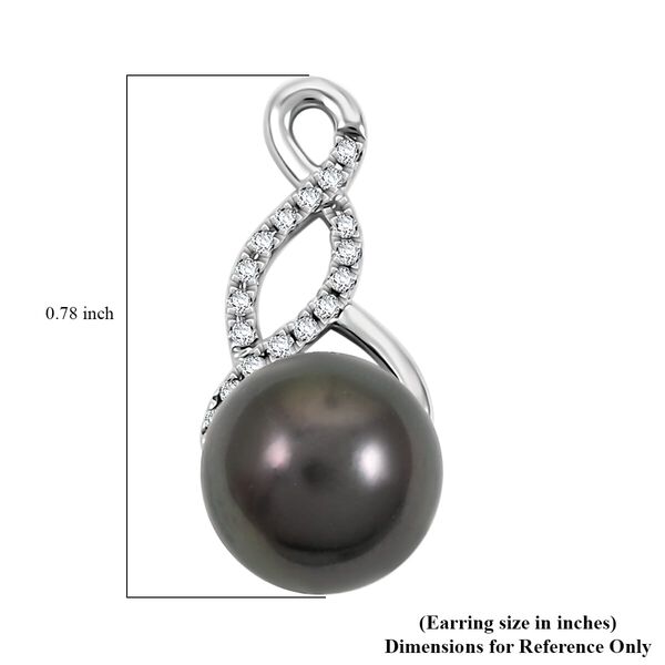 ILIANA zertifiziert und geprüft AAA Tahiti Perle und SI Diamant Ohrringe in 750 Weißgold image number 4