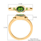 Natürlicher Chromdiopsid Ring 925 Silber vergoldet  ca. 0,80 ct image number 6