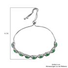 Grünes Jade-Bolo-Armband, ca. 16-26 cm, 925 Silber platiniert ca. 4,62 ct image number 4