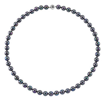 Pfauenfarbene Muschelkernperle 60cm Halskette