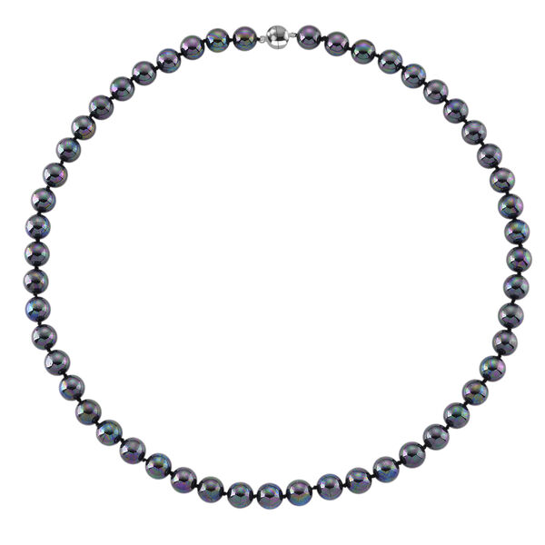 Mehrfarbige Muschelperlen (9-11 mm) Halskette ca. 60 cm 316L Edelstahl image number 3