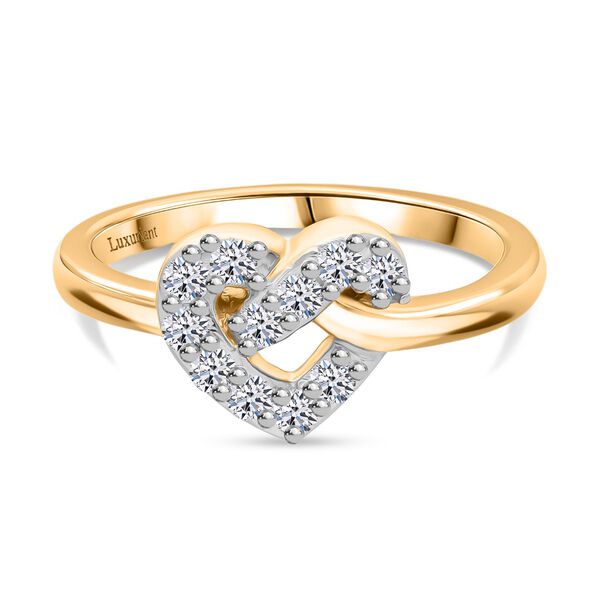 LUXURIANT DIAMOND - Lab Grown Diamant SI-GH Ring 925 Silber 750 Gelbgold Vermeil (Größe 18.00) ca. 0.35 ct image number 0