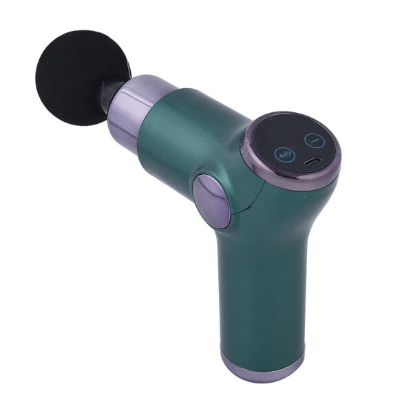 Mini-Muskel-Massage-Pistole mit 4 Massagek&ouml;pfen, 32 St&auml;rken, Gr&uuml;n image number 9