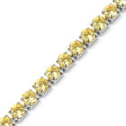 Simulierter Gelber Diamant Flexibel Bolo Armband ca. 15-22 cm Edelstahl image number 3