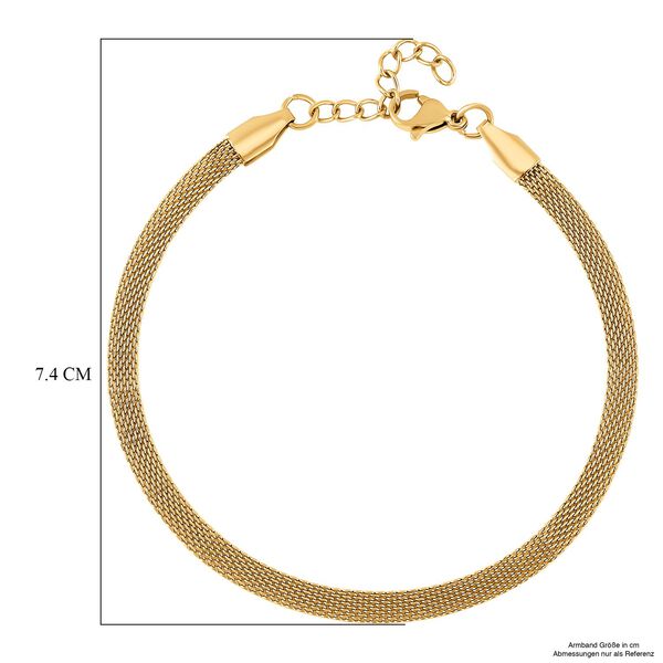 Garibaldi Armband, ca. 19 cm, Edelstahl IP-Gelbbeschichtung ca. 3,00g, goldfarben image number 4