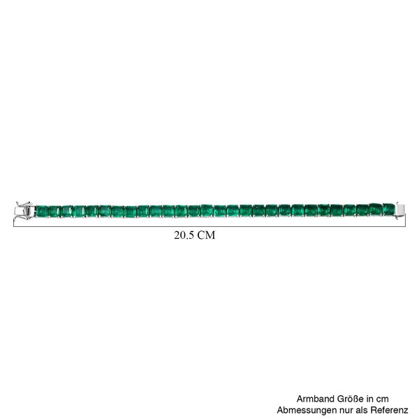 D'Joy Smaragd-Quarz Triplette Armband ca. 19 cm 925 Silber rhodiniert ca. 35,67 ct. image number 5