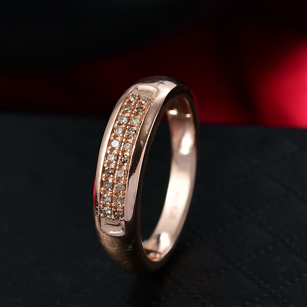 D'Joy nat&uuml;rlicher Champagner Diamant Ring - 0,10 ct. image number 2