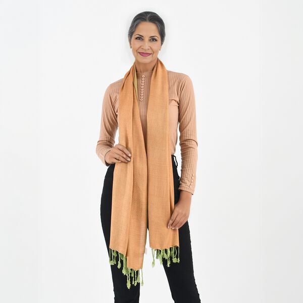 Doppelgewebter Schal, Nude image number 4