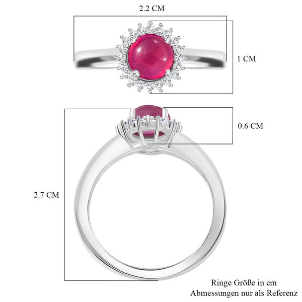 AA Afrikanischer Rubin und Moissanit Ring - 1,90 ct. image number 7