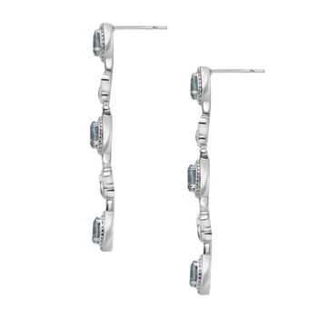 Himmelblaue Topas Ohrringe - 3 ct.