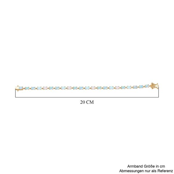 AA Natürliches, äthiopisches Welo Opal Armband, 925 Silber vergoldet image number 5