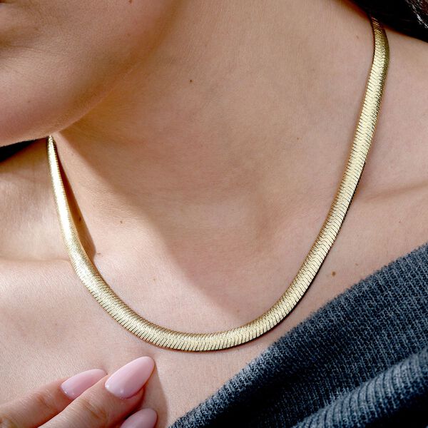 Italienische, flache Fischgr&auml;tenkette, 45 cm - 20,47g image number 2