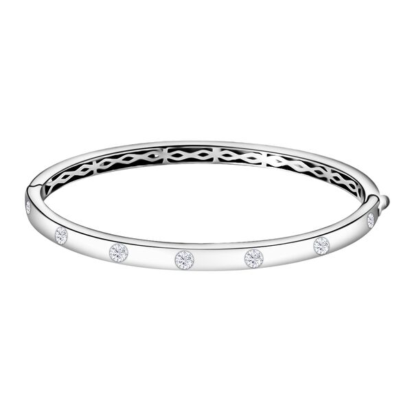 LUSTRO STELLA Hergestellt mit ZIRKONIA Armreif ca. 19 cm lange 925 Silber Platin-&Uuml;berzug 4,86 ct