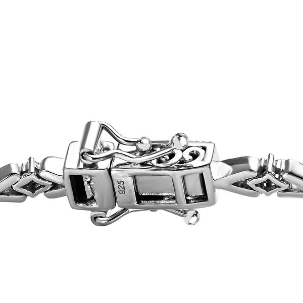 Wei&szlig;es Diamant Armband, ca. 19 cm, 925 Silber platiniert ca. 0.60 ct image number 4