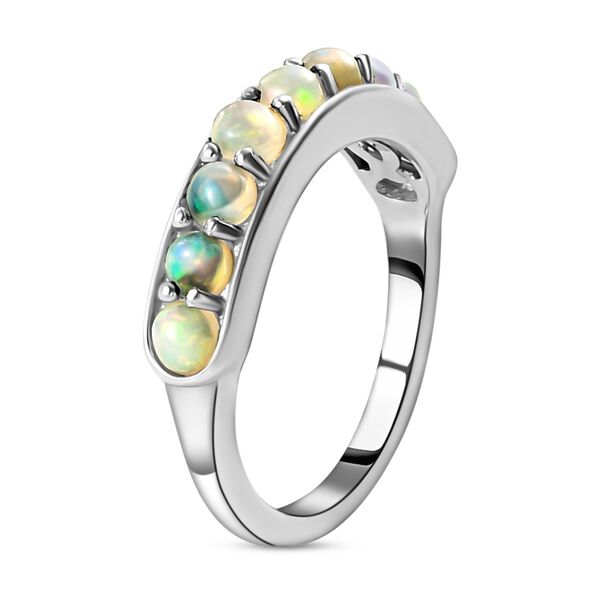 Nat&uuml;rlicher, &auml;thiopischer Opal-Ring, 925 Silber platiniert, ca. 0,87 ct image number 5