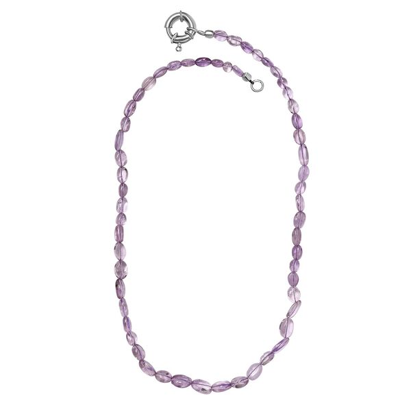 Rosa Amethyst Halskette, 45 cm - 85 ct. image number 4