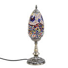 Handgefertigte, orientalische Mosaik Glas Tischlampe - Eiform, Gr&ouml;&szlig;e 15x15x48 cm, Mehrfarbig
