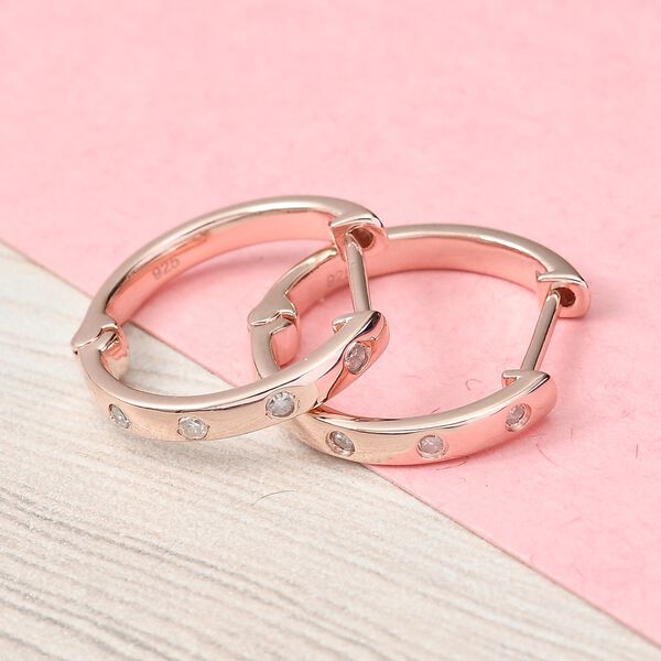 Diamant-Creolen in Silber image number 2