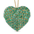 D'Joy Socoto Smaragd Schmuckset ca. 45 cm 925 Silber 750 Gelbgold Vermeil ca. 18,04 ct.