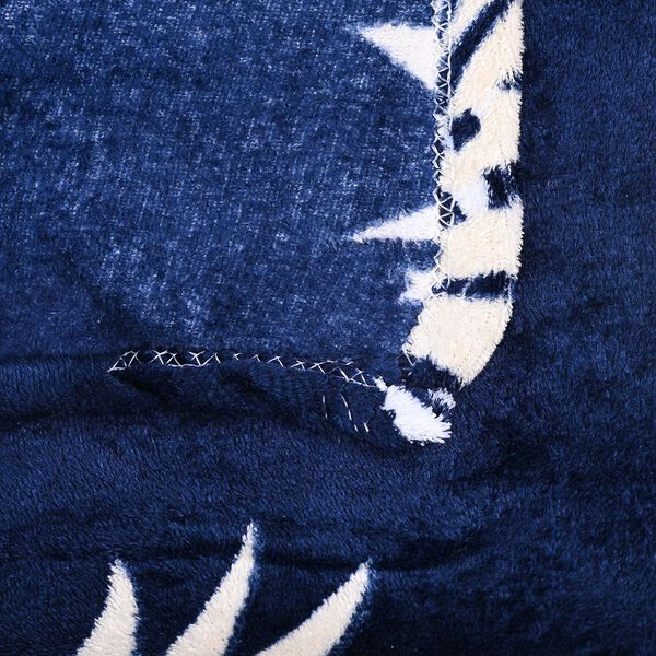 "Printed flannel blanket 155gsm Colour-Grey & Orange" image number 7