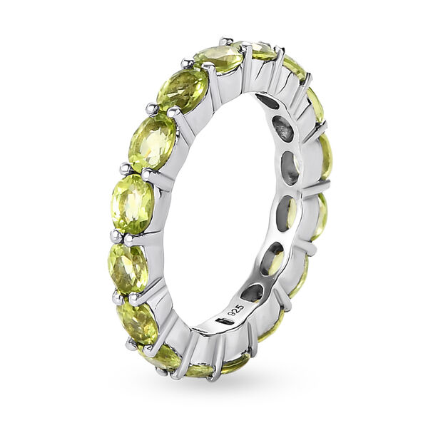 Natürlicher Peridot-Ring, 925 Silber platiniert  ca. 3,10 ct image number 5
