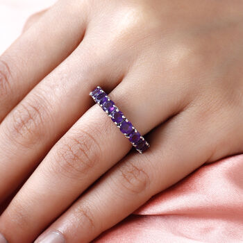 Lusaka Amethyst-Ring, 925 Silber platiniert  ca. 4,38 ct