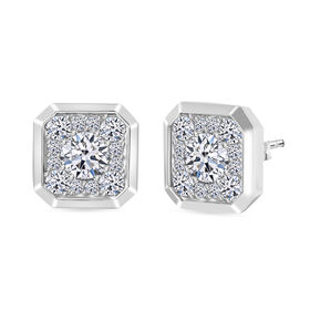 LUXURIANT DIAMOND- VS-EF Labor Diamant Ohrringe in 585 Weißgold- 1,75 ct.