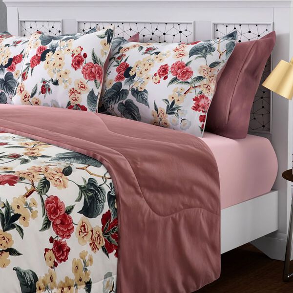 Serenity Night - 4-teiliges 100% Maulbeerseide Steppdecken-Set, Mehrfarbig image number 1