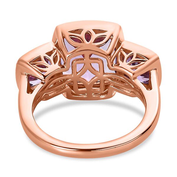 Rose De France Amethyst Ring, 925 Silber ros&eacute;vergoldet (Gr&ouml;&szlig;e 17.00) ca. 6.54 ct image number 5