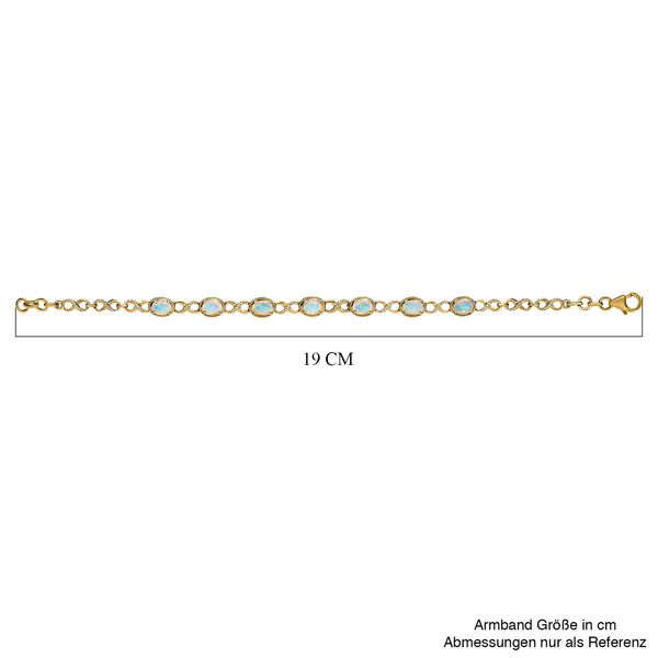 Nat&uuml;rlicher, &auml;thiopischer Welo Opal Armband, 925 Silber vergoldet, ca. 2.04 ct image number 4