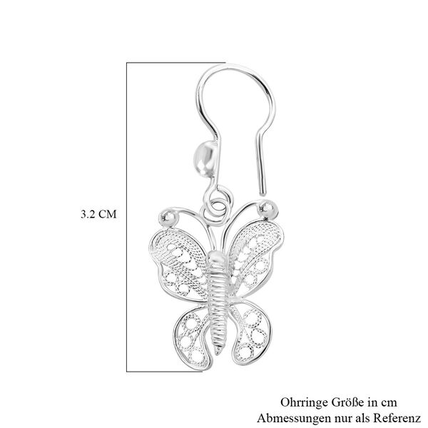 Royal Bali Kollektion- Schmetterling Ohrringe image number 4