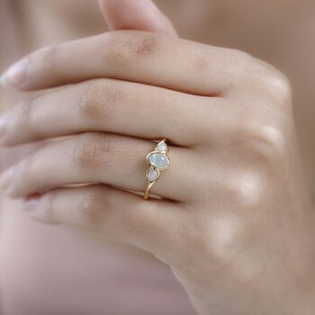 Nat&uuml;rlicher, &auml;thiopischer Welo Opal-Ring - 0,51 ct.