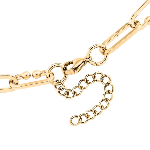 DESIGNER INSPIRIERT - 2er Fancy 316L Edelstahl Ketten Set ca. 50 cm ca. 2,26g, Goldfarben image number 7