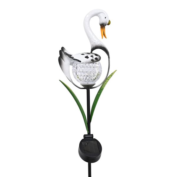 LIVMORE Solar Spinner Lampe G&auml;nse Design, 23x7x90cm, Wei&szlig; image number 5