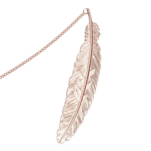 Metallfeder-Lesezeichen mit 3D-Schmetterling und ewigem Blumen-Glaskugel, roséfarben mit Rosa Kristalle image number 2