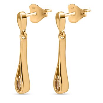 AA nat&uuml;rliche goldener Tansanit-Ohrringe - 0,39 ct.